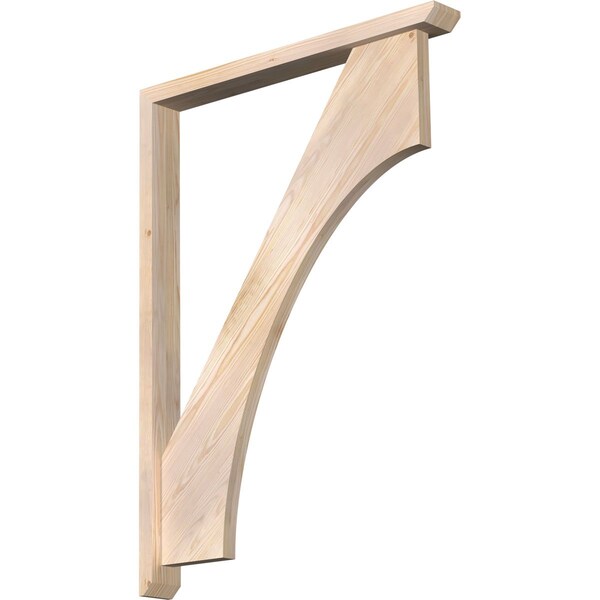 Ekena Millwork Westlake Slat Smooth Bracket w/ Offset Brace, Douglas Fir, 3 1/2"W x 32"D x 44"H BKT0402X32X44WTL06SDF - main